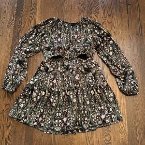 F-21 Floral ruffle dress